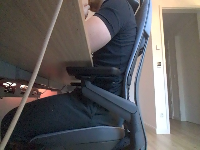 Camera angle for NVIDIA Jetson Orin Nano posture detection project showing side view of desk setup