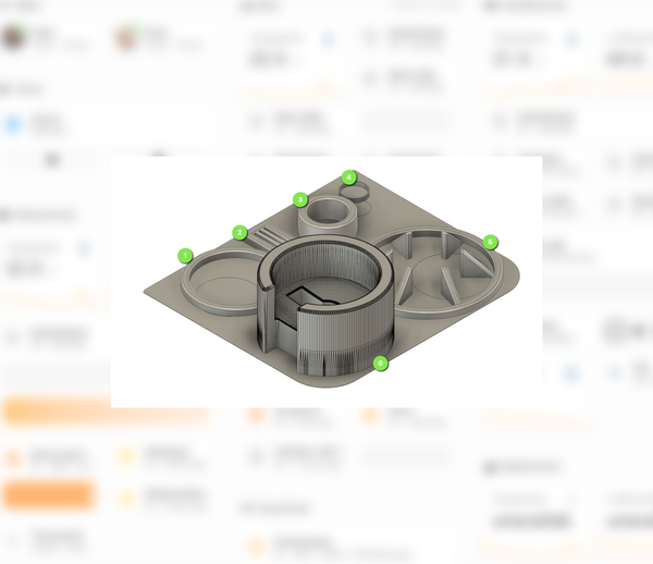 3D printed organizer for Sage (Breville) Barista Pro